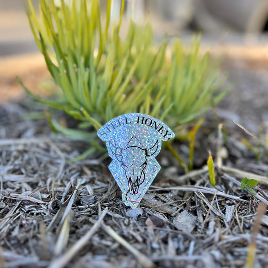 steel honey reflective sticker with logo on display outdoors